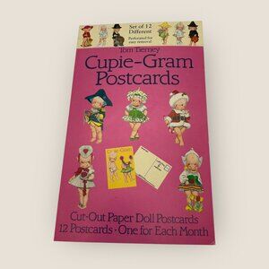 Vintage Cupie-Gram Cut-Out Paper Doll 12 Postcards Book 1995 Tom Tierney
